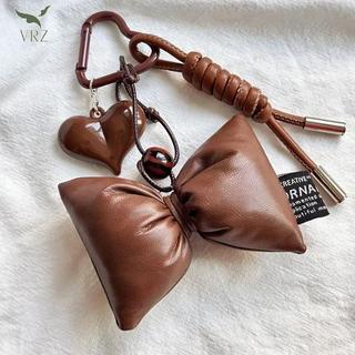 VRZ Y2k Vintage Da Nâu Nơ Trái Tim Mặt Dây Chuyền Thời Trang Tennis Móc Khóa Ins Bện Dây Móc Khóa Dành Cho Nữ Túi Mặt Dây Chuyền Quyến Rũ HOT