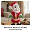 Nhảy Múa Ông Già Noel Nhồi Bông Chân Lắc Hoạt Hình Búp Bê Ông Già Noel Đứng Trang Trí Chạy Bằng Pin