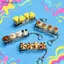 # HB # Dễ Thương Kawaii 4 Chìa Khóa Cơ Móc Khóa Hoạt Hình Thực Phẩm Thiết Kế Động Vật Có Thể Bấm Đồ Chơi Quà Tặng Cho Trẻ Em.
