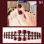 MAKY 24 Chiếc Màu Trơn Đầu Móng Tay Vuông Bấm Ngắn Trên Móng Chân Acrylic Ngón Chân Giả Móng Tay Full Cover Nhân Tạo Chân Nối Dài Mẹo VN