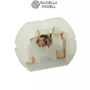 Giá đỡ bàn chải Carbon FANIELLAPOWELL, Vỏ sau động cơ nhựa DC 12V, Vỏ vòng bi phía sau Màu trắng Khóa trung tâm Phần khóa cửa ô tô
