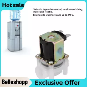 Belleshopp Van điện từ 2 chiều G1/4 Inch NC Nhựa Đầu vào nước thường đóng để kiểm soát chất lỏng lỏng