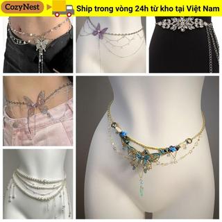 Dây thắt lưng COZYNEST, Phụ kiện thắt lưng thanh lịch Dây chuyền bụng, Trang sức cơ thể bướm tiên tiến đa năng thời trang dành cho nữ