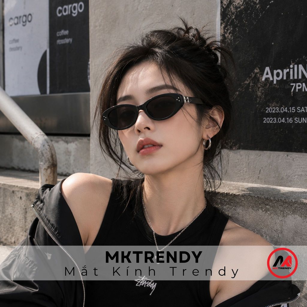 Kính râm mắt mèo MKTRENDY kính mát thời trang nam nữ chống tia UV chống nắng phong cách sang trọng T601