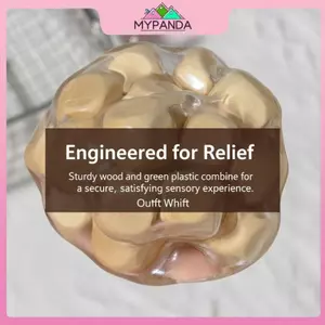 MYPANDA Bóng ồn ào bằng gỗ Handmade Squishy Giảm căng thẳng Fidget Đồ chơi Bóp sáng tạo cho học sinh và giáo viên.