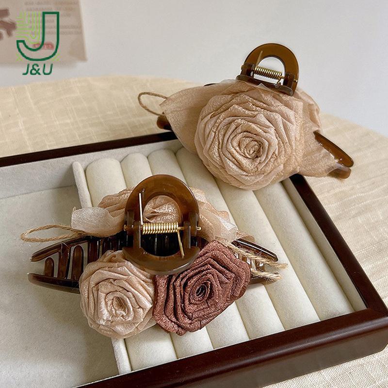 [J & U-T] Kẹp Tóc Hoa Tính Khí Thời Trang Cho Nữ Bé Gái Hoa Ngọt Ngào Tinh Tế Cá Mập Kẹp Phụ Kiện Tóc Thanh Lịch Quà Tặng