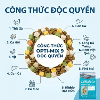 Hạt Cho Mèo DUOLIGHT CAT PURE Mix 9 Topping Sấy Lạnh Dinh Dưỡng Cao Cấp (Túi 1kg)