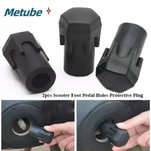 METUBE 2 phích cắm bảo vệ xe tay ga, Phụ kiện lỗ bàn đạp chân màu đen, Vỏ bảo vệ vít 56 * 36 * 25mm Phụ tùng xe đạp điện