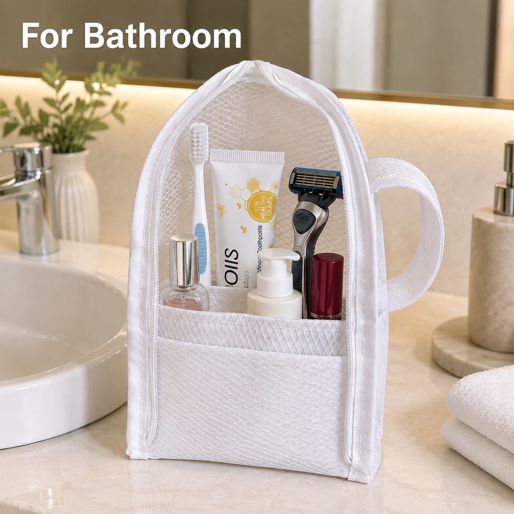 Tổ chức vệ sinh du lịch Cấu trúc thiết lập nhanh, thiết kế vải cho kệ phòng tắm, kế hoạch lưu trữ có tổ chức