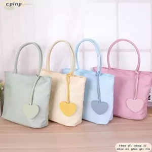 Túi Tote mini CPINCP, Túi xách Nylon thiết kế nhẹ phù hợp, Túi đeo vai màu Macaron mini dành cho nữ