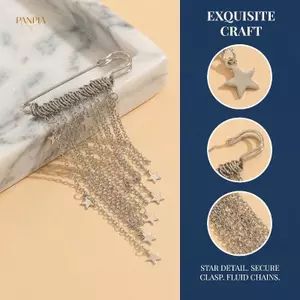 PNPIA- Dây Xích Thanh Lịch Trâm Cài Có sel Ngắn Pin Cho Quần Jean Văn Phòng Phù Hợp Với Thời Trang Nữ Quà Tặng Phụ Kiện