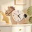 2026 Lucky Pony Phong Cách Trung Cổ Phòng Khách Để Bàn Đồng Hồ Đồ Trang Trí Con Lăn Để Bàn Sáng Tạo Hoạt Hình Im Lặng Tường