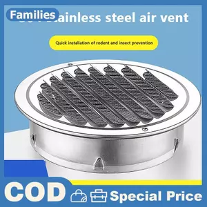 70 / 80 / 100 / 120 / 150MM Lưới tản nhiệt không khí tròn bằng thép không gỉ Bảo vệ côn trùng tại nhà Công cụ thông gió ống tường ngoại thất