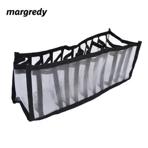 Hộp lưu trữ áo ngực lưới MARGREDY, 11 ngăn ngăn ngăn kéo có thể gập lại đa năng, tiết kiệm không gian Hộp lưu trữ đồ lót thiết kế có thể gập lại bằng vải Polyester thoáng khí cho đồ lót