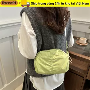 Túi đeo chéo ESSENCEH, Túi vuông thông thường khô nhanh, Túi đeo vai có dây kéo sức chứa lớn bằng Nylon dành cho nữ
