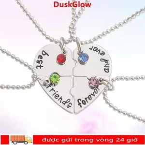 Vòng cổ tình yêu sáng tạo DUSKGLOW 4 Bff Người bạn thân nhất Vòng cổ nữ