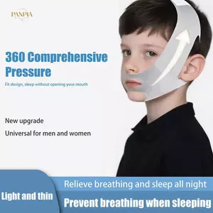 PNPIA- Trẻ Em Ngủ Chống Mở Miệng Ngăn Ngừa Mở Miệng Băng Mặt Chữ V Mặt nạ Làm Thắt Da Chỉnh Sửa Thói quen Ngủ Trẻ Em