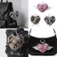 Flgo Edgy Yet Sweet Animal Print Móc chìa khóa với phụ kiện túi quyến rũ cánh lủng lẳng