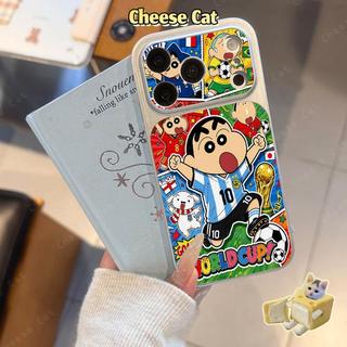 Ốp Bảo Vệ Da World Cup Bóng Đá Bé Trai Cho iPhone 13 14 15 Plus 16 17 Pro Max XR Xs Max 11 12 Pro