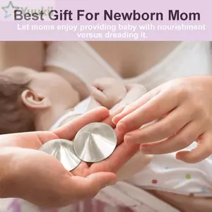Đồ cần thiết cho con bú YUUKII, Tấm chắn núm vú nguyên bản làm dịu, Vỏ bọc điều dưỡng bằng hợp kim dễ sử dụng để điều dưỡng sơ sinh