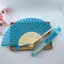 Quạt Gấp Tay Tre Phong Cách Trung Hoa 10 Inch Có Túi Organza Chống Mài Mòn Cho Đồ Trang Trí DIY VN