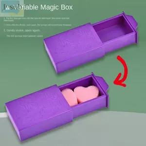 Hộp biến mất ma thuật JVSUB, Magic Show Hộp ma thuật bí ẩn, Hiệu suất thủ thuật phổ biến Magic Purple Funny Magic Show Đạo cụ cho trẻ em Thanh thiếu niên
