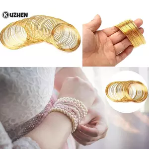 KUZHEN 100 vòng tròn Dây nhớ bằng thép 0,6mm để đính cườm Vòng tay Vòng tay Trang sức Làm HOT