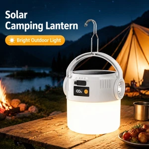 Đèn treo ngoài trời di động Đèn lồng cắm trại năng lượng mặt trời Thân đèn lồng nhỏ gọn cho ban đêm ngoài trời Sử dụng tại nhà