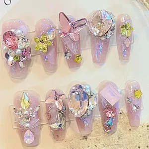 Siêu Nhấp Nháy Trang Sức Nữ Hoàng Tây Trái Tim Trầy Xước Đeo Giáp Hộp Bướm Gói Chất Liệu Muối Biển Phô Mai Aurora