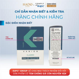 Kanion For Men Classic Eau De Toilette 100ml - Nước hoa Kanion Classic cho nam