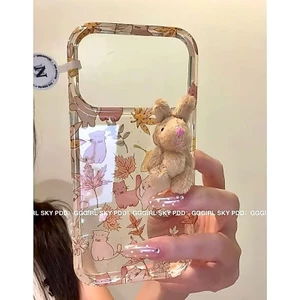 Ốp Điện Thoại Thỏ Mèo Lá Phong Cho iPhone 17 Apple 16 Pro Max Mới 15 Pro Nữ 13 Vỏ Bảo Vệ 14 17 Pro 17 Pro Max 16 Pro 16 14 Pro Max 15 15 Pro Max