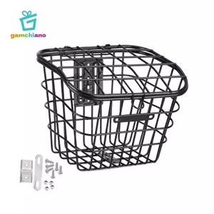 Giỏ Xe Đạp Giỏ Treo Phía Trước Sắt Có Thể Tháo Rời Giỏ Xe Đạp Có Nắp Tay Cầm Giỏ Bảo Quản Giá Pannier Thích Hợp Để Mua Sắm Vận Chuyển Hàng Hóa