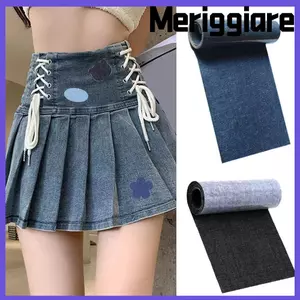 MERIGGIARE Jean Iron-On Patches, Hình Chữ Nhật DIY Quần Áo Miếng Dán Sắt Trên Miếng Dán, 8 x 50 cm Quần Áo Lỗ Sửa Chữa Trang Trí Sửa Chữa Nóng Chảy Dính Khuỷu Tay Huy Hiệu Vải
