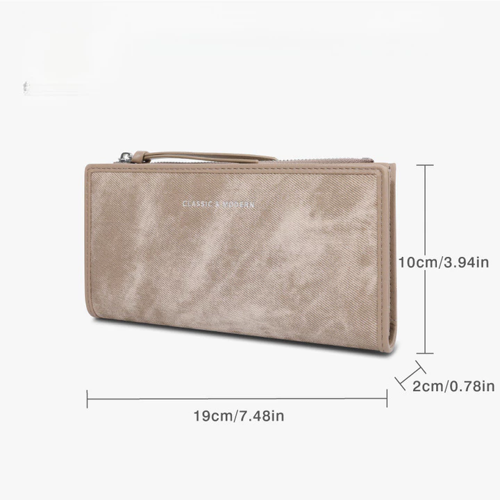 [ANCO] Ví nữ dài viền ngược phong cách mới Phiên bản Hàn Quốc 6 màu Đa chức năng Thời trang Ví nữ Ví PU Ví dài Ví lưu trữ du lịch Ví đựng thẻ nhiều thẻ Quà tặng – 2