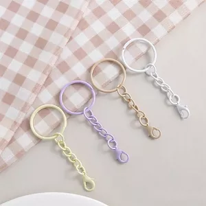 Màu Móc Khóa Dây Xích Tôm Hùm Đậu DIY Móc Khóa Trang Sức Kim Loại Búp Bê Túi Trang Trí Mặt Dây Chuyền Phụ Kiện 260626