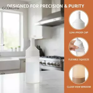 GCDHome Chai Bóp Gia Vị 250ml Chống Rò Rỉ Ra Đổ Dầu Giấm Gia Vị Đựng Để Nấu Ăn Nhà Bếp HOT