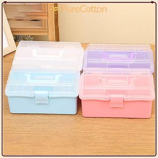 [Giao hàng từ Việt Nam] Dụng cụ sắp xếp kẹp tóc trang điểm PURECOTTON0, Hộp đựng nhựa dung tích lớn, Hộp đựng móng tay 2 / 3 lớp di động có thể gập lại Hộ gia đình