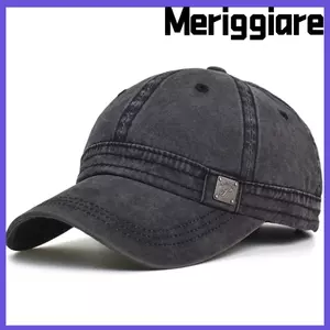 Mũ bóng chày MERIGGIARE, Mũ bảo vệ chống nắng bằng vải Cotton cổ điển, Mũ bảo hộ đường phố có thể điều chỉnh thông thường Mũ xuân hè