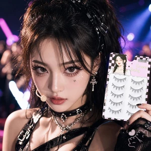 Manga Một Mảnh Lông Mi Giả Có Dây Rõ Ràng Tai Mèo Lông Tơ Tự Nhiên Lông Tơ Lông Mi Giả C Uốn Sợi Tổng Hợp Nhẹ Cho Người Mới Bắt Đầu Trang Điểm Hàng Ngày