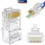 MAKY 100 Chiếc Cat6 UTP FTP Mô-đun Cắm Cáp Mạng Đầu Nối Cho Dây Chắc Chắn Dây Ethernet Tốc Độ Cao Ứng Dụng LAN VN