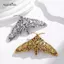 AqToCna Vintage Gothic Phong Cách Chết Đầu Lâu Bướm Hình Thổ Cẩm Chống Ánh Sáng Xòe Phù Hợp Với Ve Áo Chân Quần Áo Thời Trang Phụ Kiện Trang Sức AqToCna