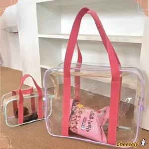 Túi thạch trong suốt CHEESELY, Túi đi biển chống nước trong suốt, Bán chạy Túi đeo vai PVC dung tích lớn ngoài trời