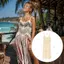 PYCOU Đi Biển Che, Áo Sơ Mi Đi Biển Móc Tay Boho, Rỗng Ra Tua Dài Chống Nắng Đồ Bơi Che Cho Nữ