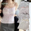 CATMALLER88 Ren Viền Vest, Áo Tank Top Co Giãn Cao Thoáng Khí, Họa Tiết Hoa Phù Hợp Cho Mùa Hè