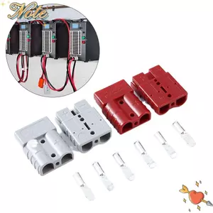Đầu nối nguồn pin NOTE1, Đầu nối cáp cắm đỏ màu xám 600V, Đầu nối cáp 50 AMP cho Anderson