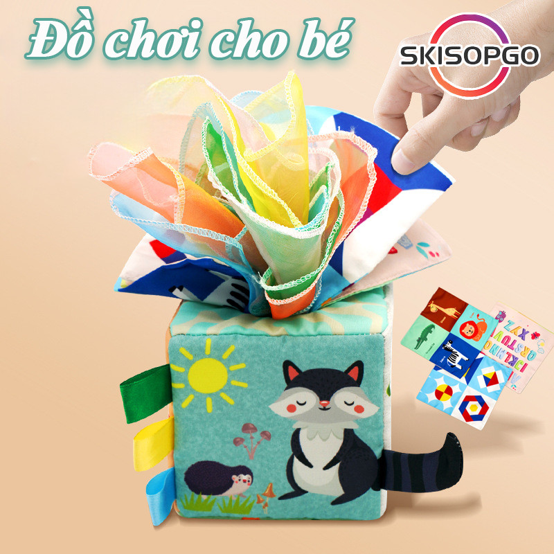 Đồ Chơi Hộp Khăn Giải Trí Cho Bé, Rèn Luyện Vận Động Tinh, đồ Chơi Cho Bé, Dễ Dàng Giặt Sạch