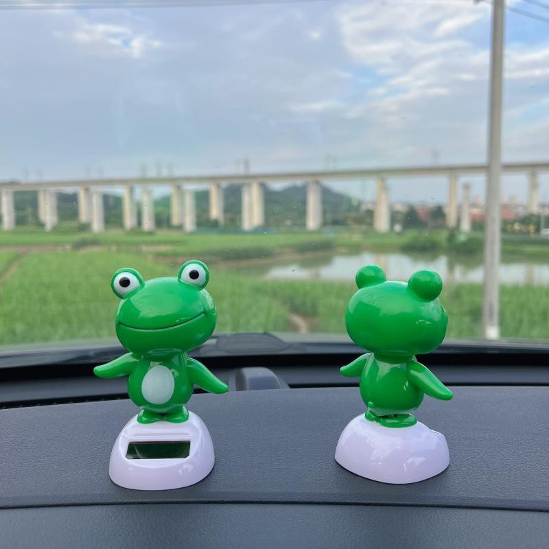 Chạy Bằng Năng Lượng Mặt Trời Bobble Đầu Ếch Ngộ nghĩnh Năng Lượng Mặt Trời Nhảy Múa Đầu Ếch Lắc Đồ Chơi Cho Trẻ Em Quà Tặng Trang Trí Ô Tô
