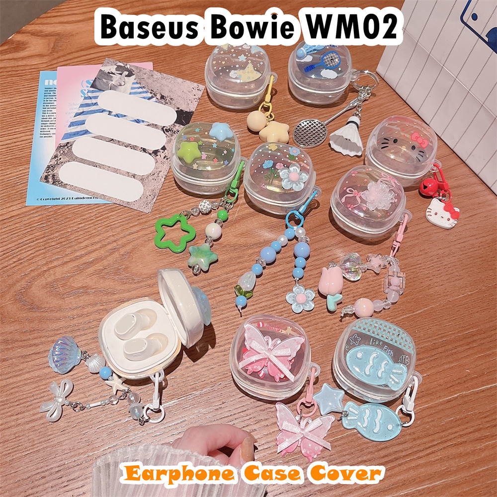 [Ngôi sao tương lai] Dành cho vỏ Baseus Bowie WM02 Vỏ tai nghe silicon mềm họa tiết nơ dễ thương