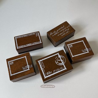 Con dấu gỗ khung stamp retro Back in Time