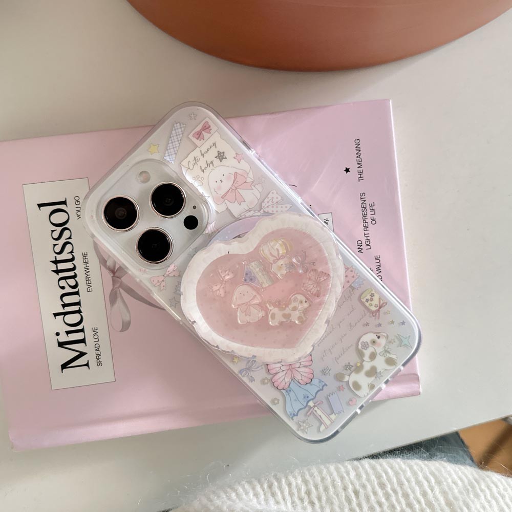 Ốp Lưng Cứng Tương Thích Với iPhone 13 14 14Pro 14ProMax 15 15Pro 15ProMax 16 16Pro 16ProMax 17 17Pro 17ProMax Vỏ Nam Châm Họa Tiết Mèo Tình Yêu Động Vật
